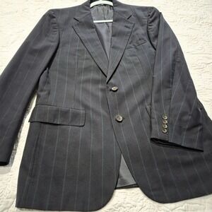 Vintage Chaps by Ralph Lauren Striped Wool Blazer‎ Men's USA Union Made 44R